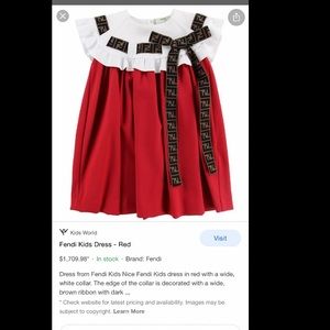 Fendi dress from the Nice Fendi kids collection